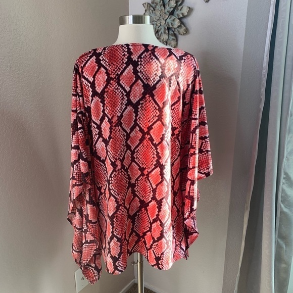 Michael Michael Kors Snake Print Poncho/Blouse - Picture 2 of 8